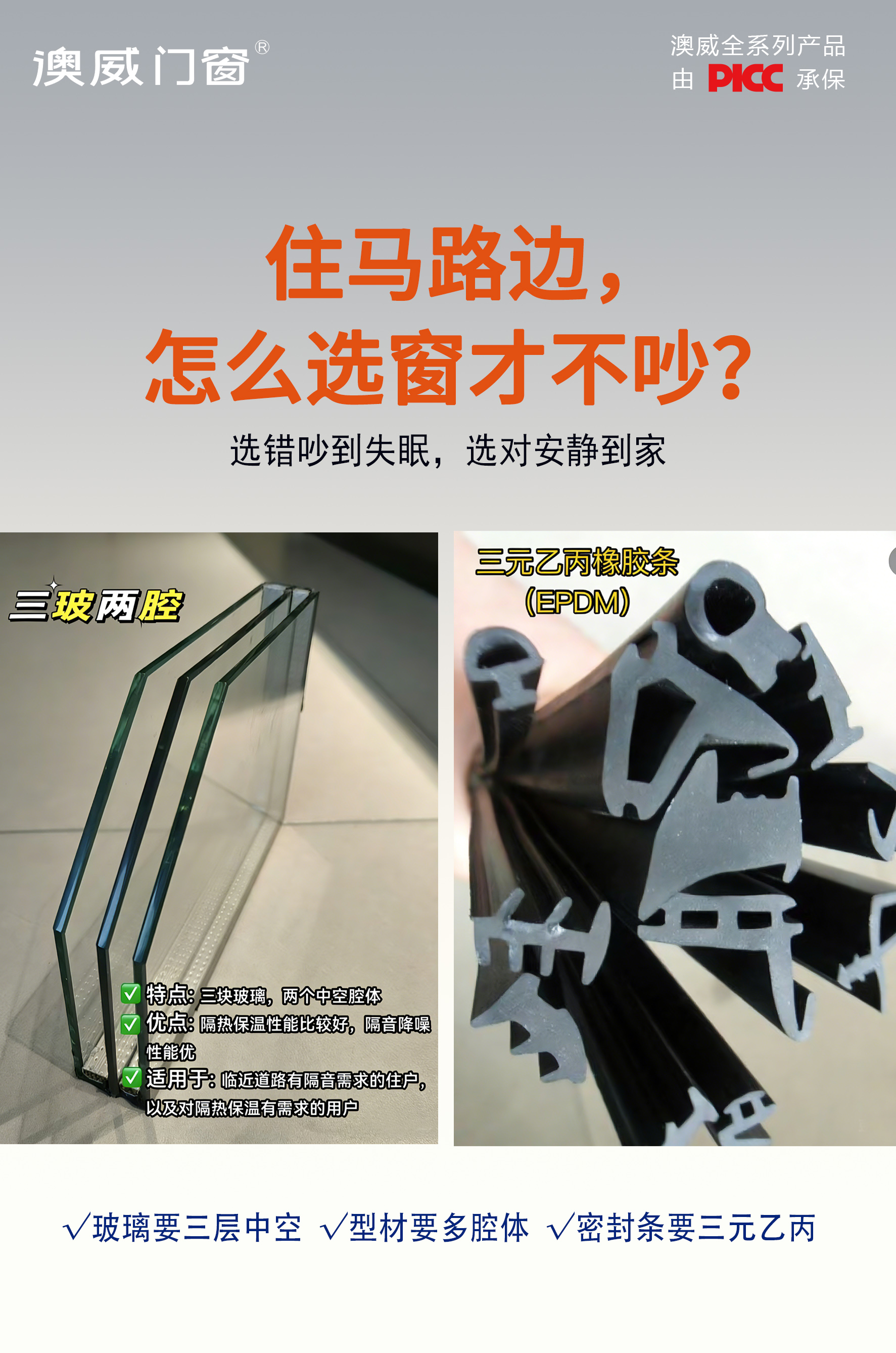 住马路边，窗户怎么选才不吵